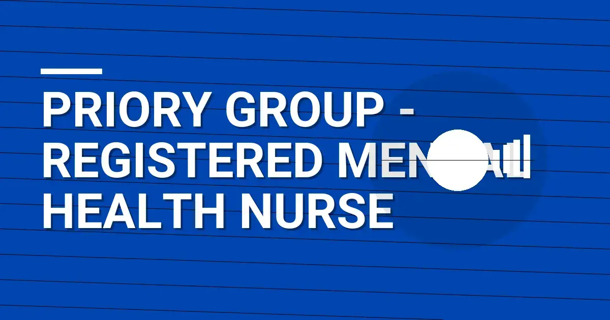 Priory Group - Registered Mental Health Nurse