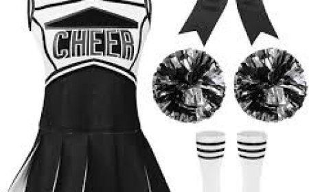 Black and white cheerleader outfit